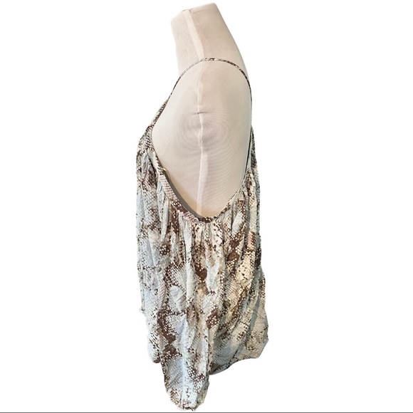 Olivaceous Snakeskin Off-the-Shoulder Halter Top Size Large - Picture 7 of 12